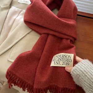 TEMU 플러스 사이즈 - 좁은 스몰 스카프 숄, 유럽 및 미국 여성들을 위한 클래식하고 편리한 데일리 따뜻한 액세서리|스카프|악세사리