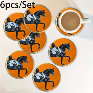 TEMU 마구간 디자인의 우아한 실리콘 코스터 6개 세트 / 내열성 / 방수 / 손세탁 가능 / 가정 / 사무실 / 레스토랑 / 카페 / 바 / 호텔 / 다섯 손가락 티 / 파티 / 생일 / 결혼식 / 크리스마스 장식 / 사무실 D에 적합