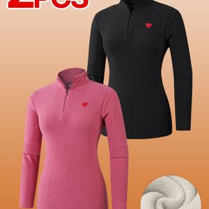 TEMU [1+1] 여성 따뜻하고 편안한 플리스 집업 티셔츠 프리티웜(W6OPWT06)