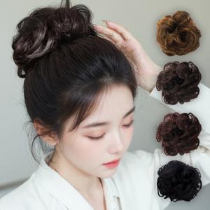 TEMU 여성용 올림머리 머리끈, 부분 가발 헤어 스크런치, 똥머리 곱창밴드, 볼륨 묶음머리 업스타일 머리 고무줄, 포니테일 곱창 헤어끈