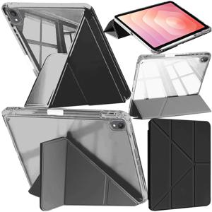 TEMU 삼성 Tab S11 (11인치) 2025년형 SM-X730/SM-X736B 용 케이스 | 실리콘 트리플 폴드 스탠드 스마트 6-in-1 Y자형 스탠드 (S 펜 홀더 포함), TPU 자동 잠금/깨우기 백 쉘 커버