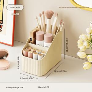 TEMU 1개 메이크업 브러쉬 홀더 정리함 - 넉넉한 3단, 5단 수납 박스 - 공간절약형 정리함, 기숙사 화장대, 데스크탑 , 립스틱 수납, 대용량 수납 선반, 휴일 선물로 완벽한 선택