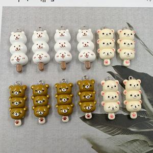 TEMU 2D 플랫 - 12개 2D 플랫 레진 동물 곰돌이 펜던트 | 주얼리 제작, 파티 장식, 귀걸이, 목걸이, 가방 제작에 적합|목걸이