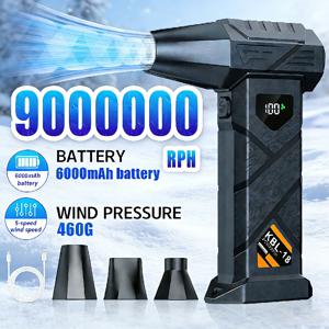 TEMU 2026 최신 모델 9000000RPH 고출력 터보 팬, 디스플레이 & LED 조명, USB-C 고속 충전, 5단계 조절 가능한 고속 바람 설정. 먼지 제거(자동차/컴퓨터), 눈 제거, 낙엽 제거에 적합. 강력한 조절 가능한 먼지 송풍기|차량용선풍기|서큘레이터선풍기