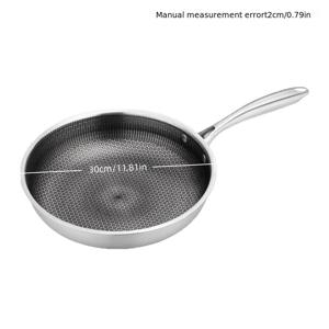 TEMU 벌집 프라이팬 - 튼튼하고 내구성이 뛰어난 스테인리스 스틸 웍, 증기 가열 디자인, 가스레인지 및 인덕션 조리기에 적합, 스테이크, 계란 요리를 위한 이상적인 선택|계란찜기