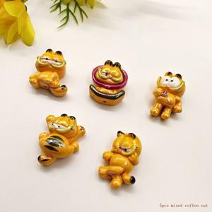 TEMU 5개 밝은 색상 커피캣 직구멍 장식용 구슬 DIY 핸드메이드 휴대폰 고리 구슬펜 액세서리 새해 휴일 선물용 장식용 구슬