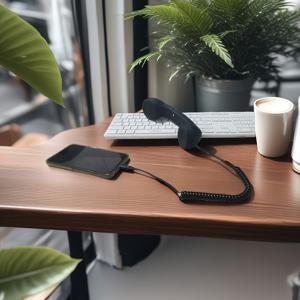 TEMU 스마트폰용 레트로 폰 헤드셋, Type-C 플러그 및 유선 핸드셋 호환 - 플러그 앤 플레이 사운드 퀄리티, PC/노트북용 향수를 불러일으키는 랜드라인 이어폰 (앱 불필요)