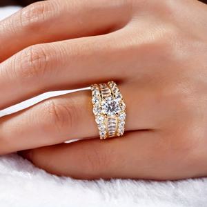 TEMU 리드키스 여성용 우아한 프롱 도금 기념 웨딩 반지 - 4월 탄생석 호환 (///) - 럭셔리 프롱 세팅, 약혼, 결혼, 기념일 및 일상 주얼리 선물|탄생석