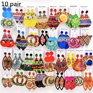 TEMU 5/10쌍/세트 여성용 목걸이 귀걸이, 다양한 스타일의 에스닉 패션 펜던트 귀걸이 세트, 주얼리 선물 대량 구매