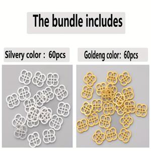 TEMU 120개/60개 비즈 및 비즈 모음, 행운의 매듭 디자인의 속이 빈 스페이서, 10mm 심플 사각형 루스 스페이서, 양면 구름 패턴 펜트레이드 루스 비즈, 홀 태슬 펜던트, 직선 홀 스페이서 (직조용)|피어싱