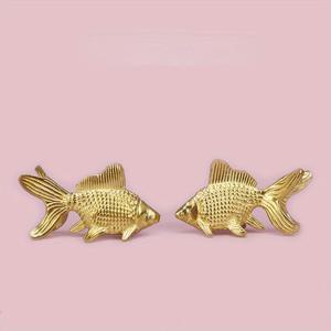 TEMU 2pcs/set 매력적인 청동 금붕이 조각 - 우아한 거실 장식, 청동 동물 공예, 차 애완 동물 액세서리 및 독특한 선물 아이디어 - 낚시 애호가를 위한 장식