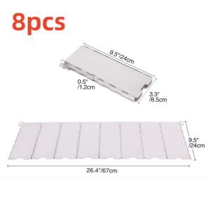 TEMU 8개/10개/12개 접이식 알루미늄 야외 스토브 및 기타 추가품 윈드쉴드, 야외 바베큐 스토브 필수 추가품, 접이식 보관, 캠핑, 하이킹, 피크닉 및 바베큐에 적합, 알루미늄 재질 배플, 야외 스토브 추가품