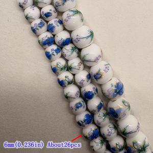 TEMU 빈티지 화이트 세라믹 구슬 (20/26/16개) & 블루 그린 플로럴 스페이서 구슬 (8/6/10mm) - 팔찌 목걸이 직조 커튼 장식용 DIY 주얼리 용품