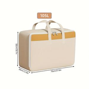 TEMU 대용량 헤비듀티 부직포 보관백 - 이사용 옷, 담요, 침구 및 계절별 정리에 적합 - 두꺼운 방진 및 방습 지퍼형 직사각형 용기, 홈, 옷장, 여행, 이사 박스용