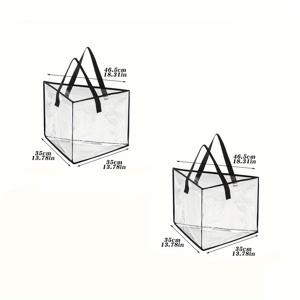 TEMU 1팩/2팩 신형 패브릭 행거 삼각형 수납백, 옷걸이 정리함, 손잡이 있는 공간절약형, 옷장, 세탁실, 옷걸이 건조대에 적합|행거