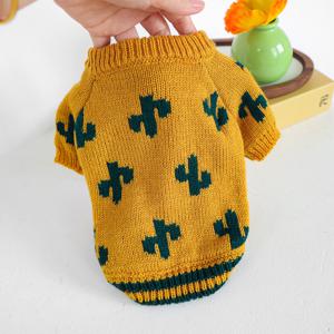 TEMU 고양이와 강아지를 위한 애완동물 스웨터, 가을 겨울용 두꺼운 따뜻한 니트웨어, 비숑, 포메라니안, 슈나우저 등 견종에 적합