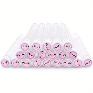 TEMU 20개입 속눈썹 연장 브러쉬 세트, 재사용 가능한 먼지 방지 튜브 (속눈썹용), 속눈썹 및 눈썹 브러쉬 보관 용기, 속눈썹 연장 브러쉬 청소 튜브, 속눈썹 도구 키트