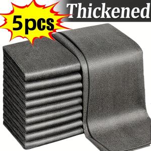 TEMU 내구성 강한 매직 와이프 유리창 & 창문 청소용 천 5장 - 두꺼운 마이크로화이버 다용도 무흔적 타월, 거울, 샤워실 문, 자동차 유리에 적합 - 내구성 & 보풀 없음 (개별 시트 5장)|샤워타올