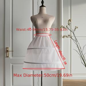 TEMU 2단 피쉬본 코르셋 스커트, 조절 가능한 스트랩 - 러플 헴, 코스프레, & 테마 파티용 레이스업 디자인, 올 시즌 활용 가능한 패션 액세서리, 테마 파티 의상, 장식 레이스 디테일, 튼튼한 원단 구조