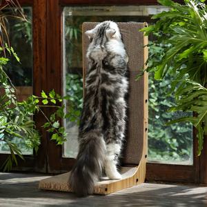 TEMU L자형 고양이 스크래칭 보드, 벽과 가구를 보호하며 고양이를 위한 실내 장난감으로 사용 가능, 자연스러운 질감의 표면이 있는 튼튼한 애완 동물 스크래쳐, 애완 동물 활동 공간 | L자형 디자인 | 내구성 좋은 고양이 장난감, 내마모성 및 털 빠짐 방지.