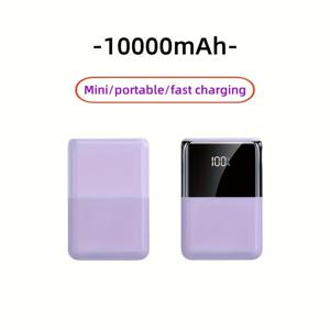 TEMU 초고속 충전 파워 뱅크, 10000/20000mAh 대용량, 22.5W USB 고속 충전 출력, 20W 양방향 고속 충전, 디지털 전력 디스플레이 스크린, 아이폰/ 시스템 휴대폰에 적합, 생일 선물|보조배터리|C타입충전기|보조배터리20000