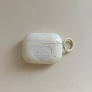 TEMU 토끼 프린트가 있는 하트 모양 이어폰 케이스 | AirPods 1/2/3/4/Pro용 IMD 충격 방지 쉘, 열가소성 폴리우레탄 소재