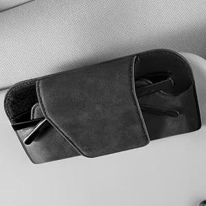 TEMU 차량용 햇빛 가리개 안경 케이스는 안경, 안경테 및 작은 물품 보관에 적합하며 세단, SUV 및 차량과 호환됩니다 - 도구 없이 설치 가능|선글라스|썬그라스