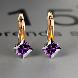 TEMU 우아한 골든톤 컷 멀티컬러 생일석 드롭 매달린 귀걸이 - 화이트, 블랙, 레드, 블루 스톤 후크 여성용 귀걸이, 발렌타인데이 선물, 일상 착용, 사계절 주얼리, 귀여운 귀걸이