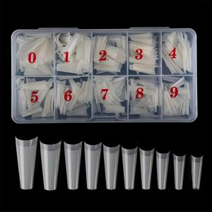 TEMU 500개 발레 포인트 발가락 네일 익스텐션 - 거울, 프랑스 매니큐어 스타일, 금속 및 흰색, 발레 댄서와 공식 행사에 완벽, 발레 네일 | 우아한 네일 디자인 | 거울 마무리