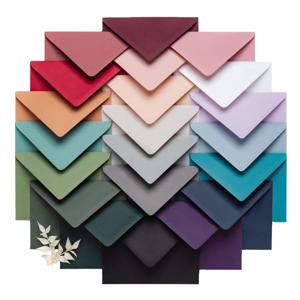 TEMU 26개의 컬러 봉투, 26가지 다른 색상의 고급 유럽 스타일 플립 문구 가방, 결혼 초대장, 생일 초대장, 졸업식, 인사말 카드, 5.75 X 4.38 인치