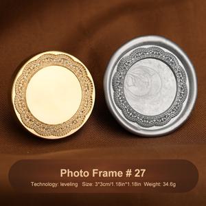 TEMU 1개 무광택 라커 사진 액자 시리즈 왁스 씰 스탬프 구리 헤드 | 레트로 스타일, 웨딩 초대장 및 크리스마스 장식 봉투 씰에 적합, 황동 재질 [왁스 미포함]|실링왁스