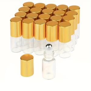 TEMU 100개 3ml 투명 유리 롤러 병 - 롤러볼이 있는 리필 가능 에센셜 오일 & 향수 용기, 손세척 전용