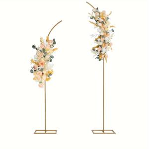 TEMU 우아한 골든 메탈 풍선 아치 키트 - 웨딩, 생일, 기념일 및 청소년 샤워에 완벽한 2피스 세트, 곡선형 탑 포함