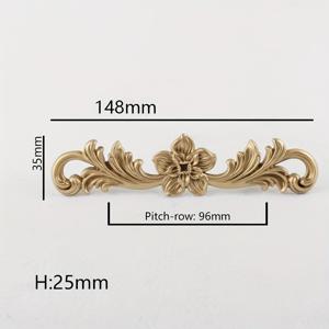 TEMU 유럽풍 네오클래식 브라스 서랍 손잡이, 수납장 문 손잡이