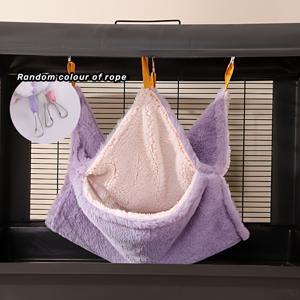 TEMU 소형 애완동물 케이지 해먹, 삼중층 슈가 글라이더 해먹, 햄스터 케이지 액세서리 침구, 친칠라 앵무새 슈가 글라이더 페럿 쥐 햄스터 쥐 놀이 및 수면용 아늑한 작은 동물 침대