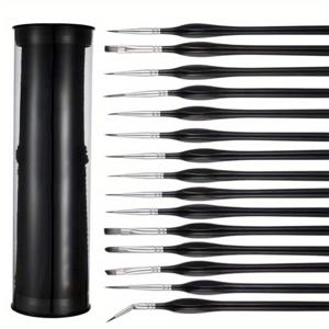 TEMU 아티스트를 위한 수채화 디테일 브러쉬 15개 세트. 바디 페인팅, 얼굴 페인팅, 아크릴, 유화에 적합하며 나일론 브러쉬 모 포함.