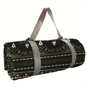 TEMU 이 240T 스프링 폴리에스터 프린트 피크닉 매트는 캠핑에 적합한 접이식 야외 해변 매트이며, 편리함을 위해 초음파 디자인을 특징으로 합니다. 하단 레이어는 210D 옥스포드 천으로 제작되었습니다.