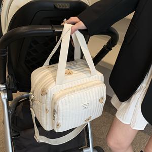 TEMU 다기능 엄마 핸드백, 여성용 곰 자수 숄더백