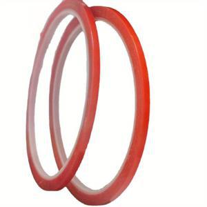 TEMU 강력한 PET 접착 레드 필름 양면 테이프 2롤, 폭 3mm, 5mm, 10mm, 15mm로 제공, 각 5미터 길이, 휴대폰 LCD 화면에 잔여물 없이 사용 가능