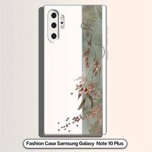 TEMU 삼성 갤럭시 노트 20 울트라 5G/노트 20 5G/노트 10+/노트 10 라이트/노트 10/충격 방지 보호 케이스/노트 9/노트 8 폰 케이스/패션을 위한 레드 빈 잎 패턴이 있는 및 트렌디한 폰 케이스