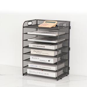 TEMU 손잡이가 있는 8단 종이 트레이 정리함, 사무실, 가정, 학교용 탁상 수납 및 액세서리, 사무용품 수납 바구니, 정리대, 가정용 수납을 위한 책상 및 서랍 정리함