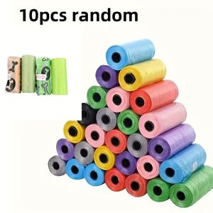 TEMU 150개 봉지 10 롤 애완동물 배변 봉투 - 일회용 개 배변 봉투, 대형 고양이 배변 봉투, 강아지 실외 청소, 냄새 밀봉, 정사각형 모양, 폴리에틸렌으로 만들어짐