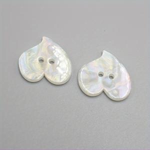 TEMU 5개의 무지개색 심장 모양 진주 모 조개 단추, 2개 구멍 흰색 수지, 패션 스웨터 장식 단추, 다재다능한 셔츠 패스너, 22.5mm - 공예 및 재봉 용품