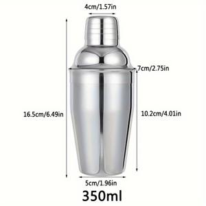 TEMU 1개 전문가용 스테인리스 스틸 칵테일 셰이커 - 가정용 내구성 있는 핸드헬드 음료 믹서, 세련된 메탈릭 마감, 바텐딩 및 엔터테인먼트에 이상적, 엔터테인먼트 필수품 | 세련된 메탈릭 셰이커 | 스테인리스 스틸 셰이커