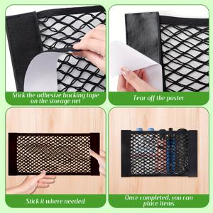 TEMU 차량, RV, 보트 및 가정에서 공, 책, 수건 등을 정리하는 데 사용할 수 있는 탄성 메시 보관망 18개 세트