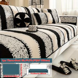 TEMU 두꺼운 따뜻한 플러시 소파 커버 1개, 심플한 모던 스타일의 푹신한 미끄럼 방지 통기성 소파 커버, 반려견 친화적, 고양이 스크래치 방지 소파 보호대, 침실, 사무실 및 거실의 홈 데코용.