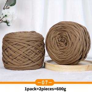 TEMU 2개 묶음, 600g, 대형 천 스트립 묶음, 더 편리한 DIY 땋은 가방, 땋은 수납 바구니, 카펫, 수제 유모차 재료 두꺼운 실