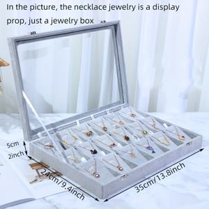 TEMU 목걸이 보석함 18비트 목걸이 펜던트 박스 귀걸이 보석함 칼라 체인 고급 체인 보석함