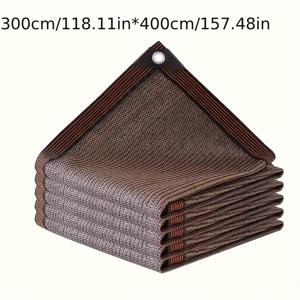 TEMU RV 커피 색상 비치 가든 차양 천, 식물 커버에 적합, 빛 차단, 가정용, 다육식물, 발코니, 야외 자동차, 마당, 복도, 온실 단열 및 그늘망|차량햇빛가리개|자동차햇빛가리개