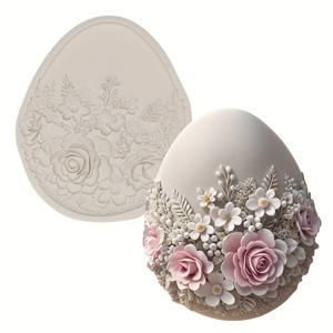 TEMU 실리콘 꽃 달걀 몰드 | 초콜릿 케이크 베이킹 팬용 레진 클레이 엠보싱 모델, 크리스마스, 할로윈, 부활절, 하누카, 추수감사절 홈 데코